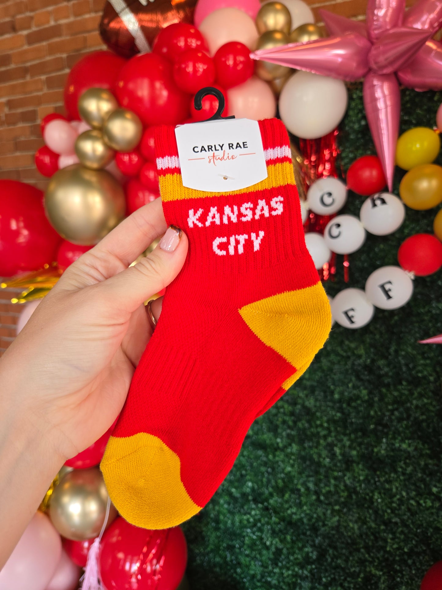 KC Retro Crew Socks - Red/Gold (YOUTH)