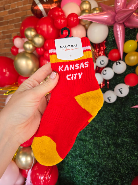 KC Retro Crew Socks - Red/Gold (YOUTH)