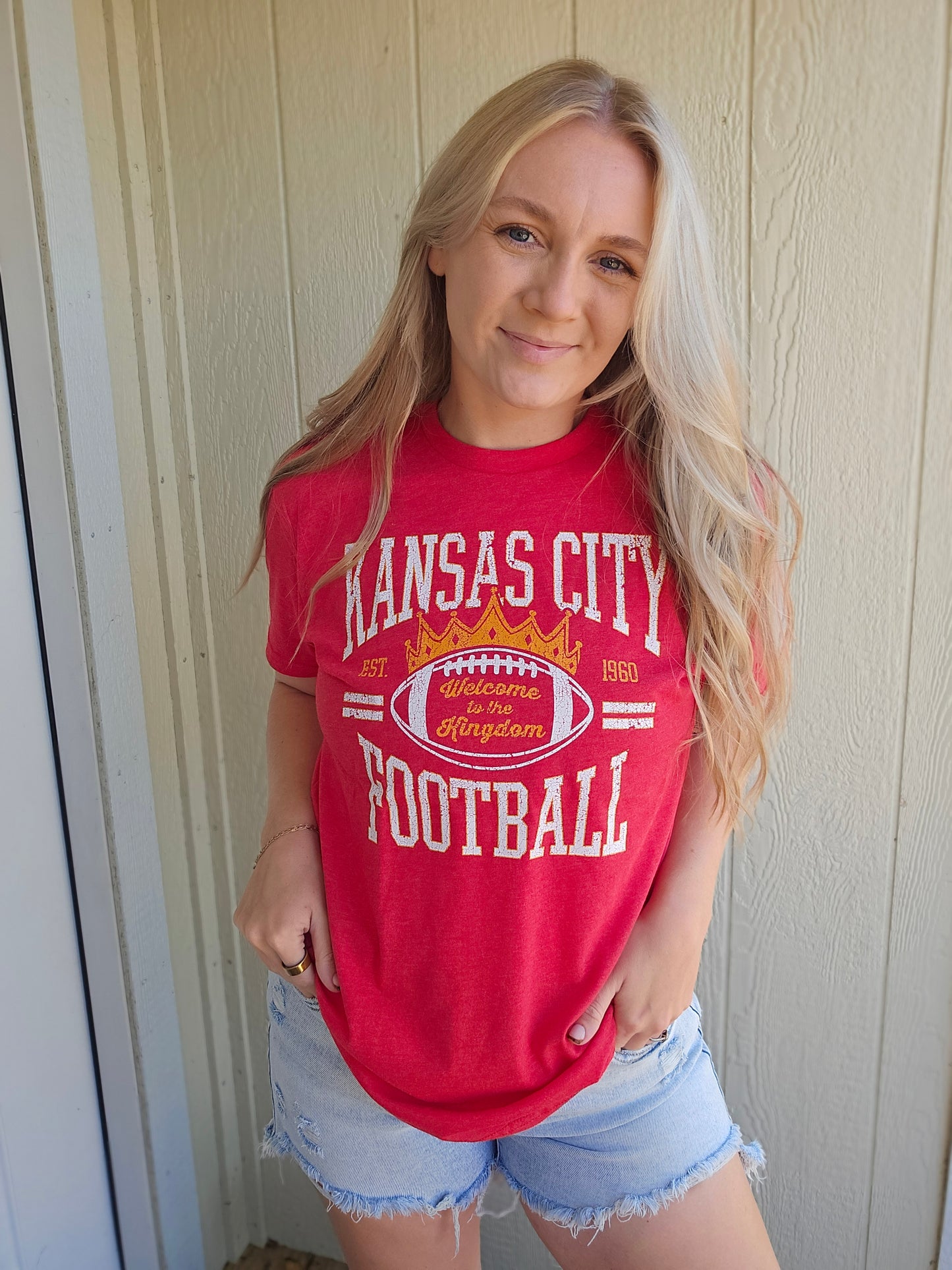 KC KINGDOM CROWN Heather Red Short Sleeve Tee