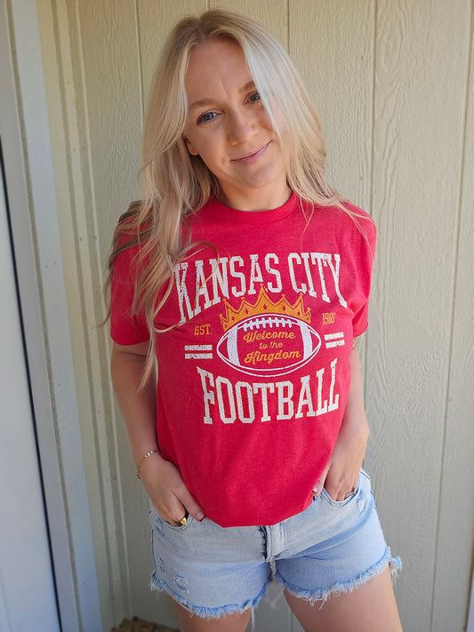 KC KINGDOM CROWN Heather Red Short Sleeve Tee