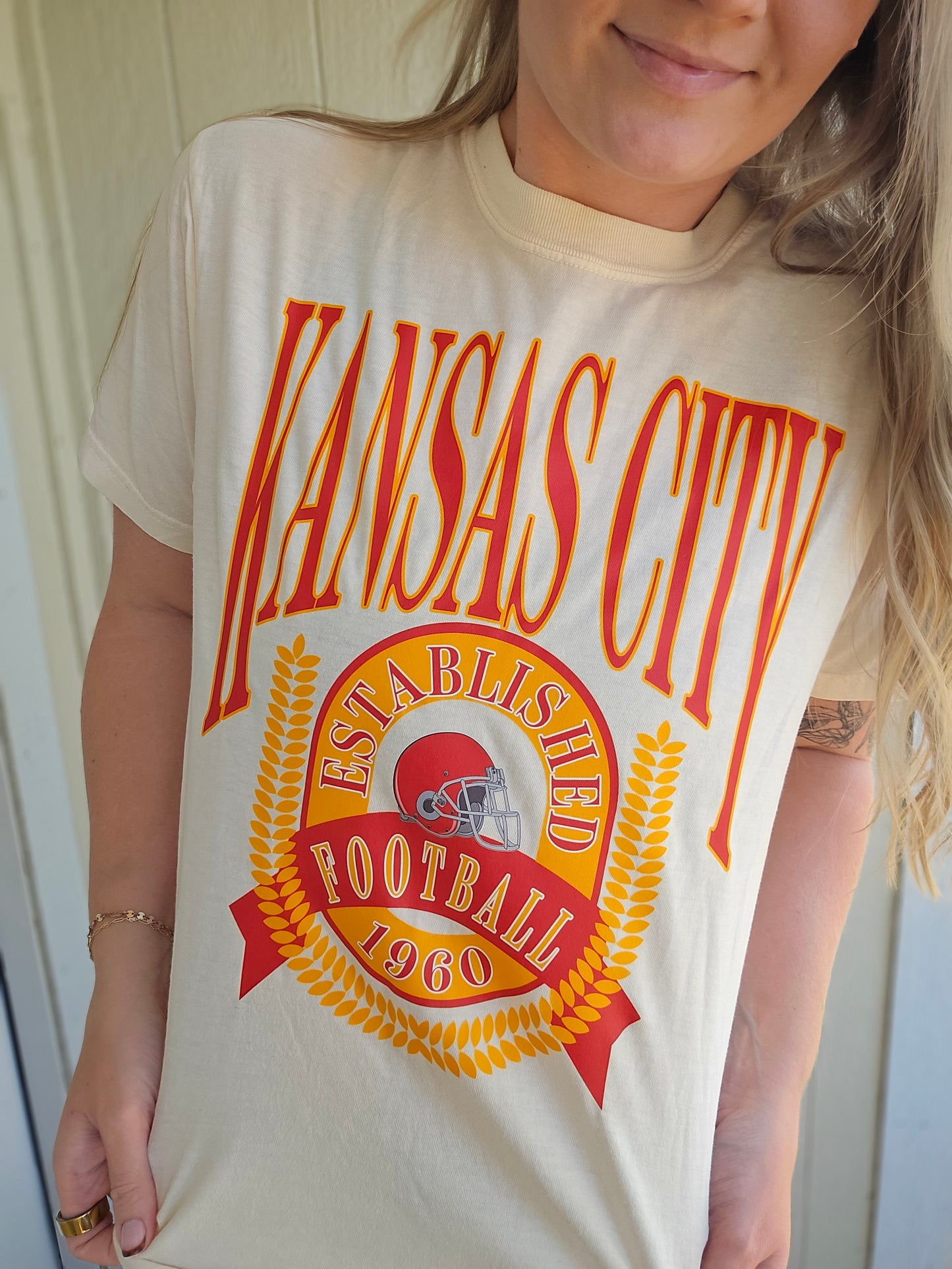 KC EST. 1960 Retro Ivory Vintage Tee