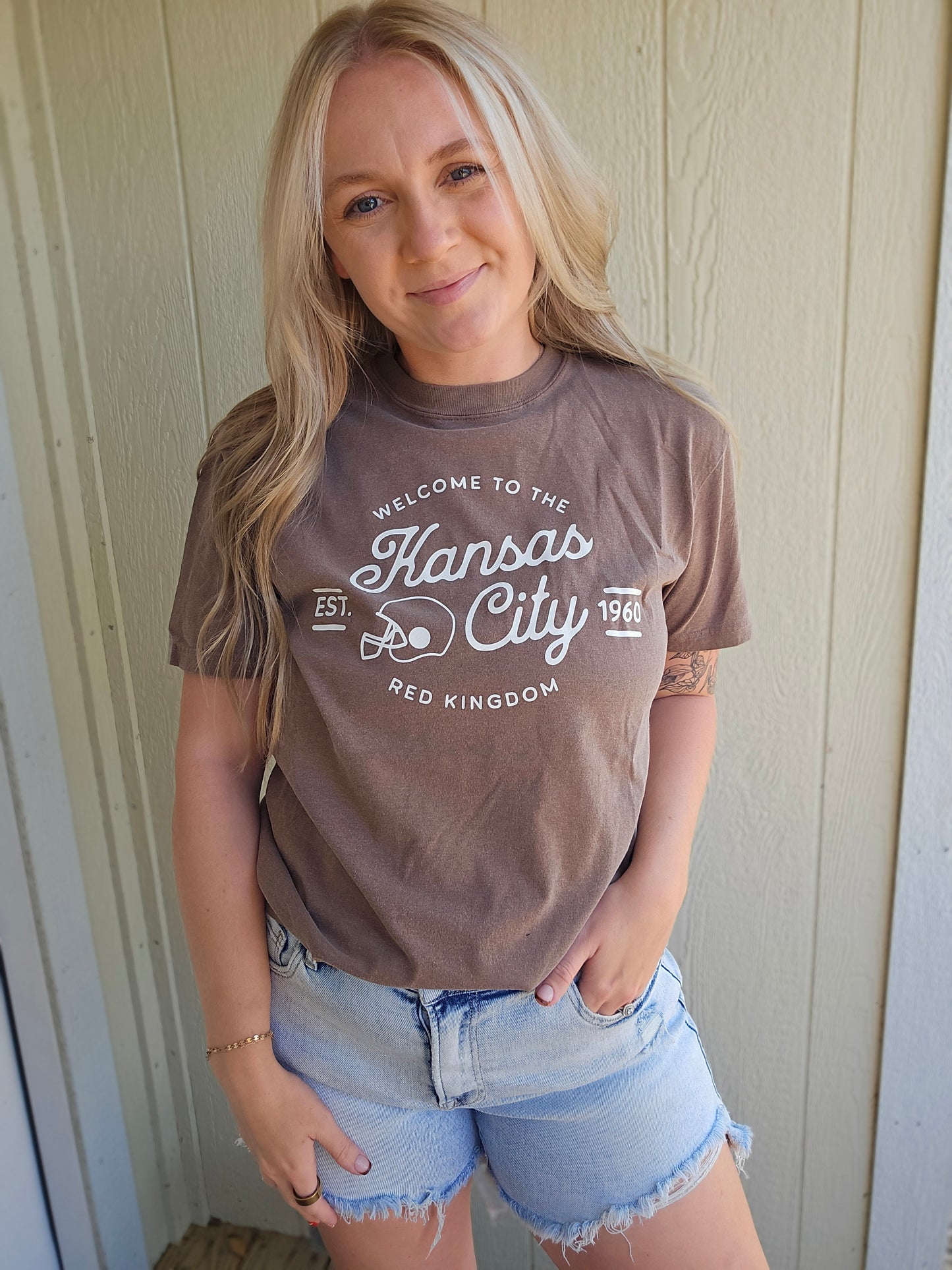 KC KINGDOM Retro Espresso Vintage Wash Tee