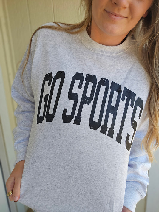GO SPORTS Varsity Ash Crewneck Sweatshirt