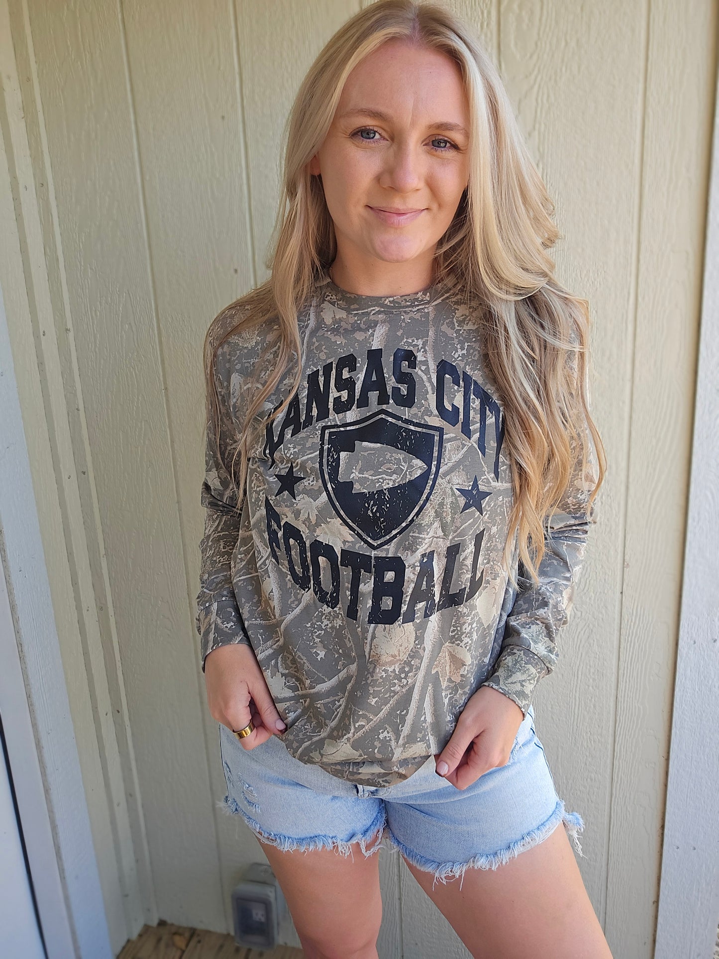 KANSAS CITY FOOTBALL Deadwood Camo Long Sleeve Tee