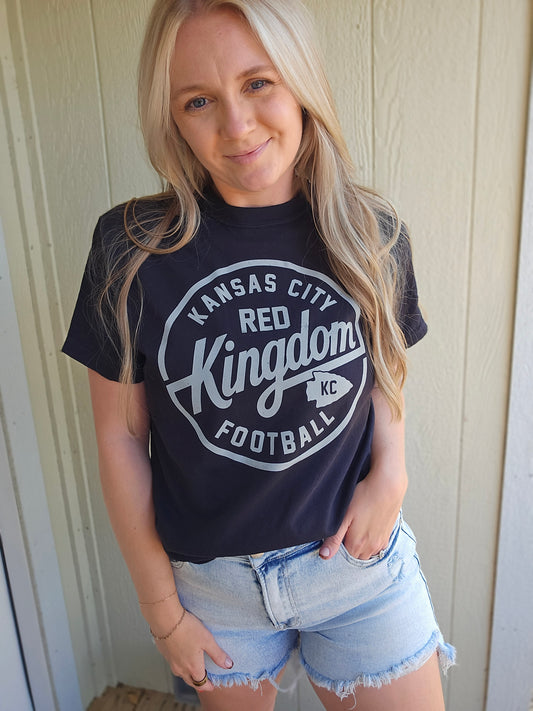 KC KINGDOM Circle Black Vintage Tee
