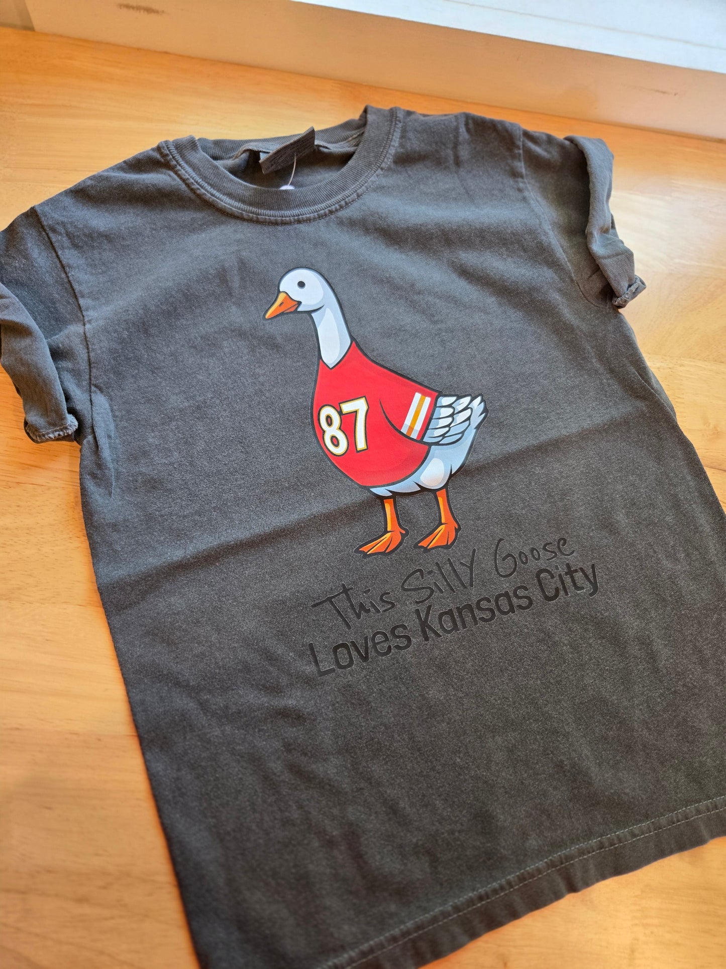 SILLY GOOSE KC Charcoal Vintage Short Sleeve Tee (YOUTH)