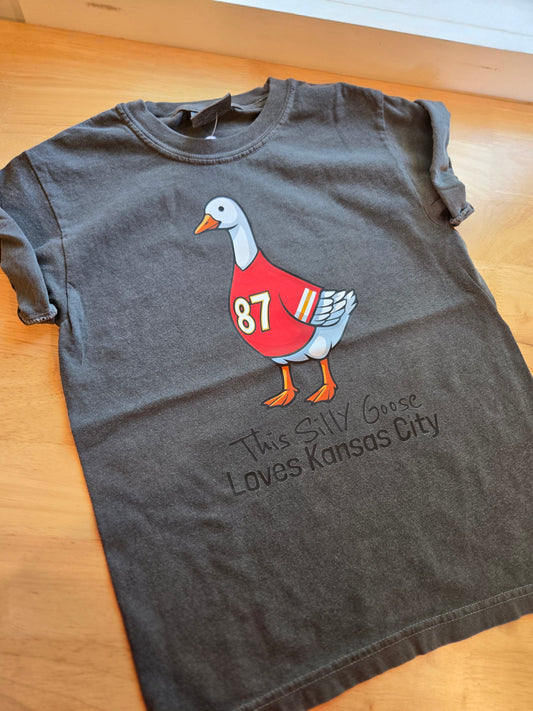 SILLY GOOSE KC Charcoal Vintage Short Sleeve Tee (YOUTH)