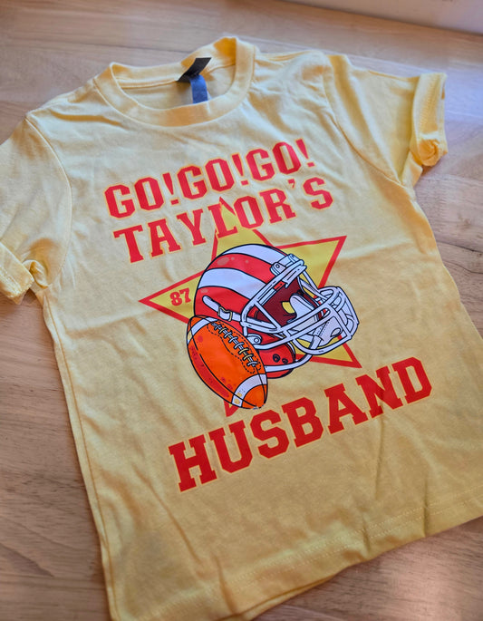 TAYLOR'S HUSBAND Butter Yellow Short Sleeve Tee (YOUTH)