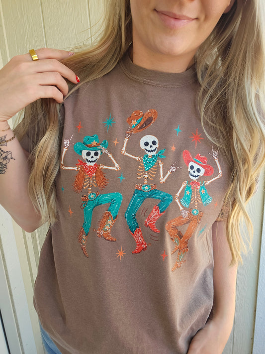 SKELLY COWBOY Espresso Vintage Wash Tee
