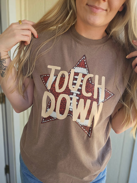 TOUCHDOWN Star Espresso Vintage Wash Tee