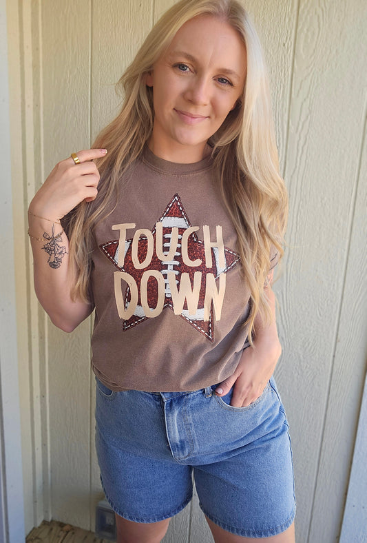 TOUCHDOWN Star Espresso Vintage Wash Tee