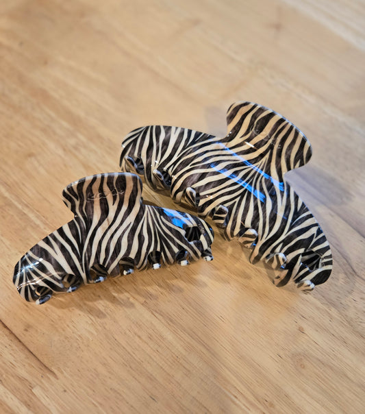 DISTRESSED ZEBRA Claw Clip (2 Sizes)