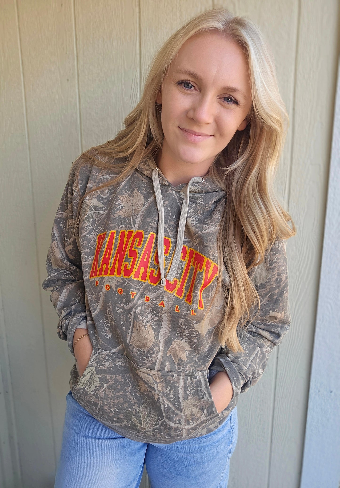 KANSAS CITY FOOTBALL Camo Midweight Hoodie (ADULT)