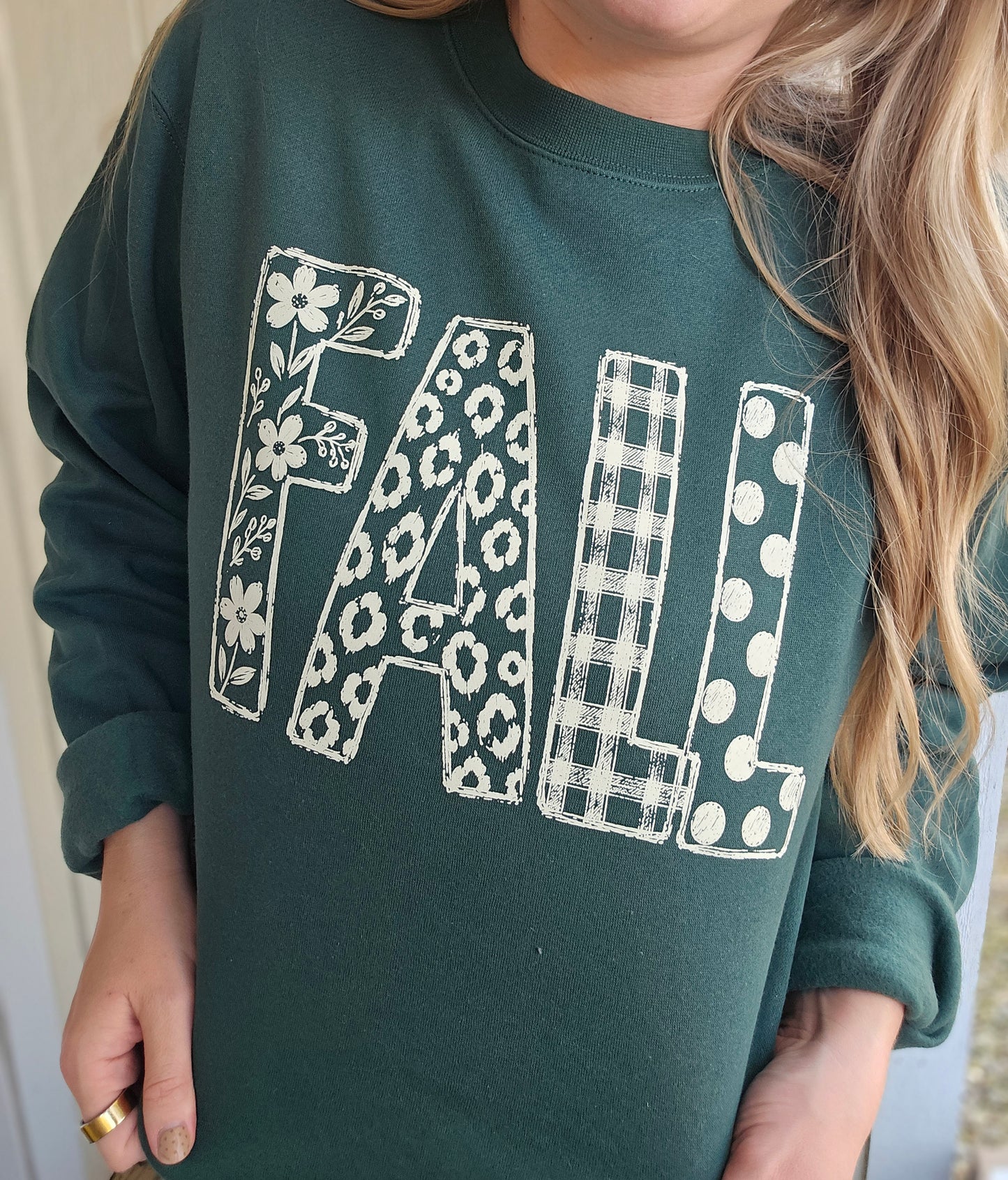 SIMPLE FALL Cypress Green Crewneck Sweatshirt