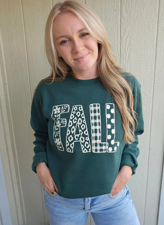 SIMPLE FALL Cypress Green Crewneck Sweatshirt