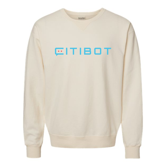 CITIBOT Multi Color Logo Vintage Wash Crewneck Sweatshirt