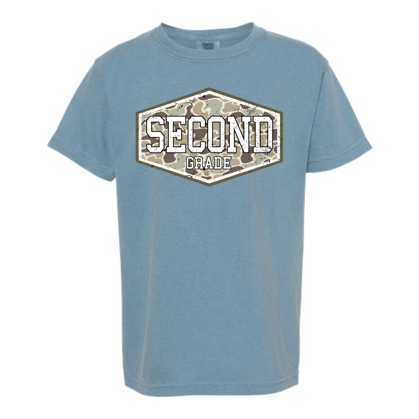 CUSTOM Back-To-School Blue Camo Tee *Pre-Order*