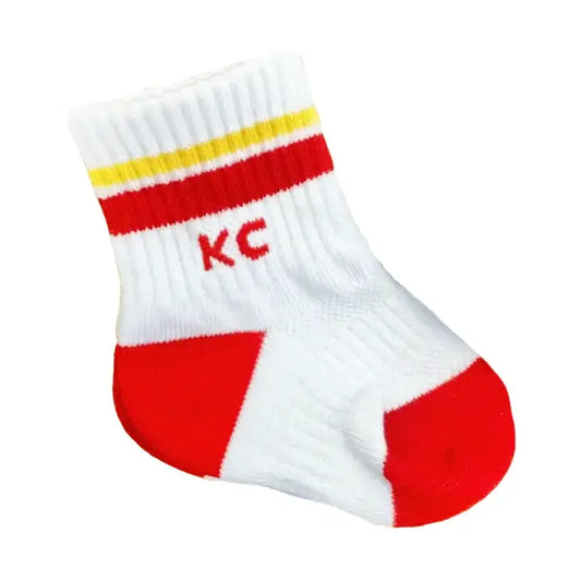 KC Retro Crew Socks - Ivory/Red (BABY/TODDLER)