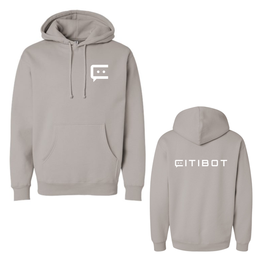CITIBOT White Logo Hooded Sweatshirt