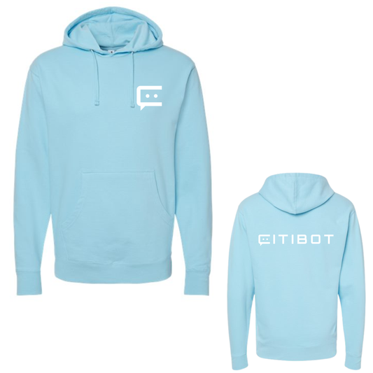 CITIBOT White Logo Hooded Sweatshirt