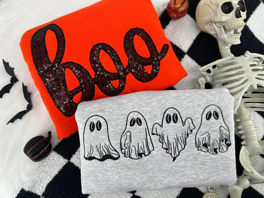 Ghost Outline Ash Grey Crewneck (*PREORDER*)