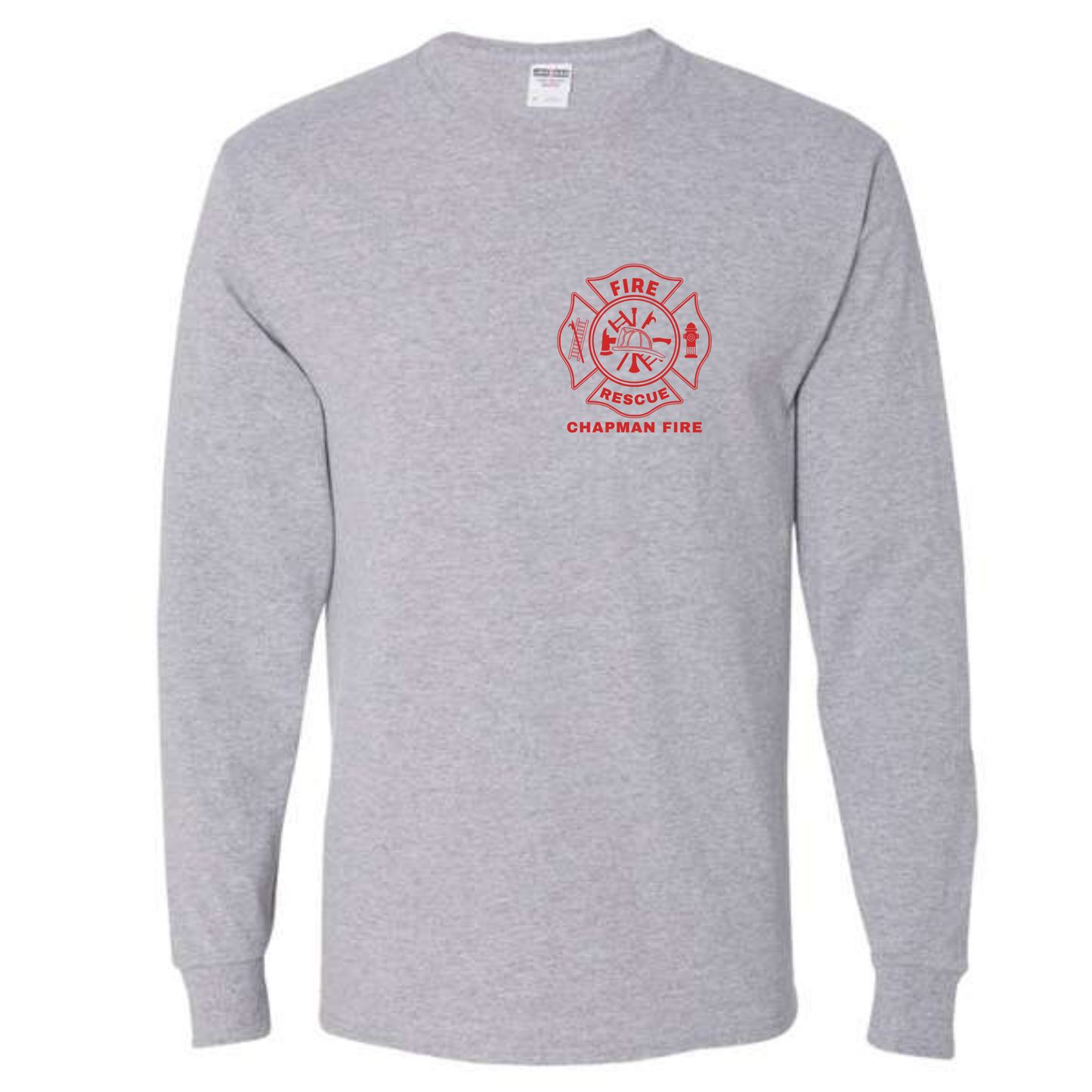 CHAPMAN FIRE Heather Grey Long Sleeve Tee