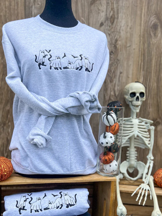 Ghost Cats Ash Grey Crewneck (*PREORDER*)