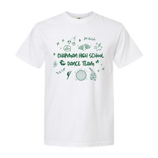 CHS DANCE White Doodle Tee