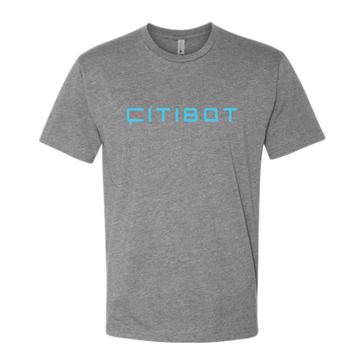 CITIBOT Multi Color Logo Heathered Short Sleeve Tee