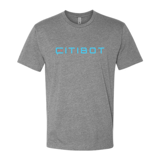 CITIBOT Multi Color Logo Heathered Short Sleeve Tee