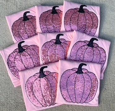 PINK SEQUIN PUMPKIN Pink Tee/Crewneck *Pre-Order*