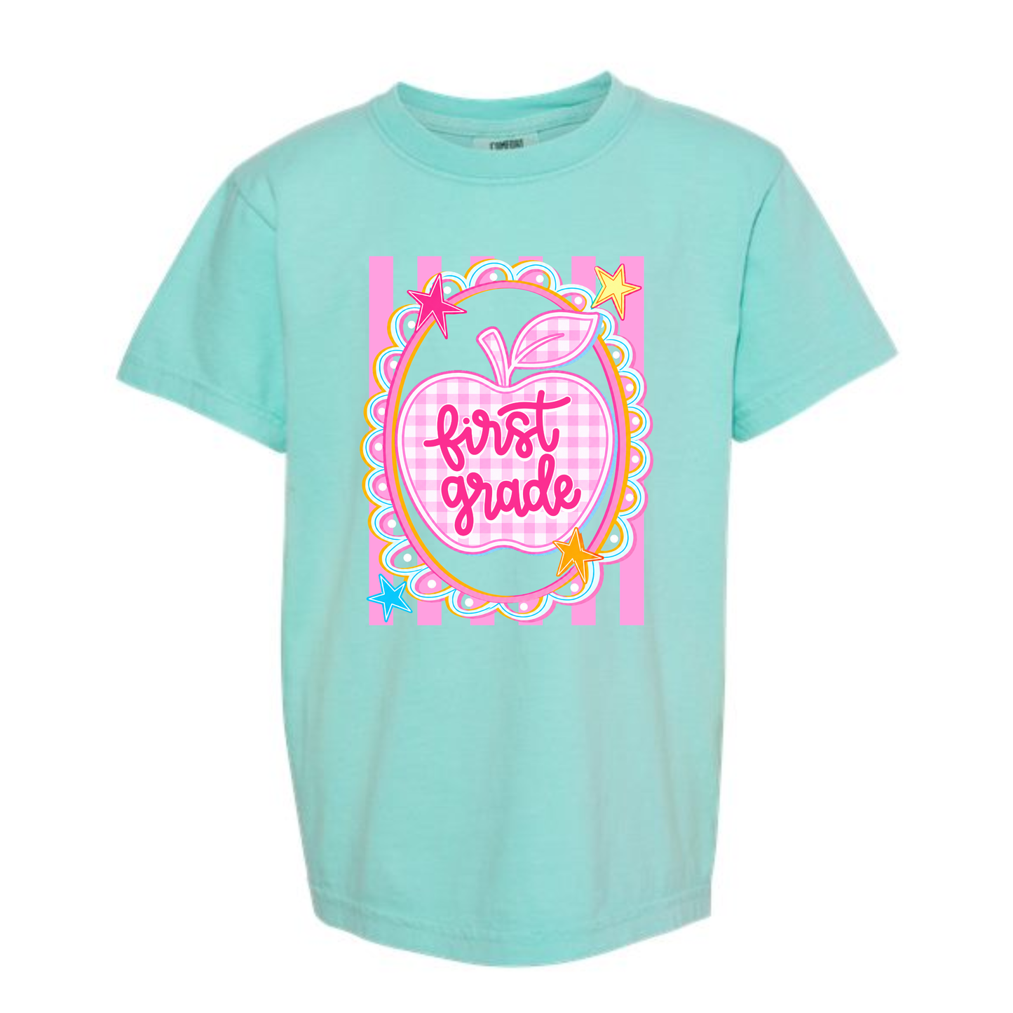 CUSTOM Back-To-School Mint Apple Tee *Pre-Order*