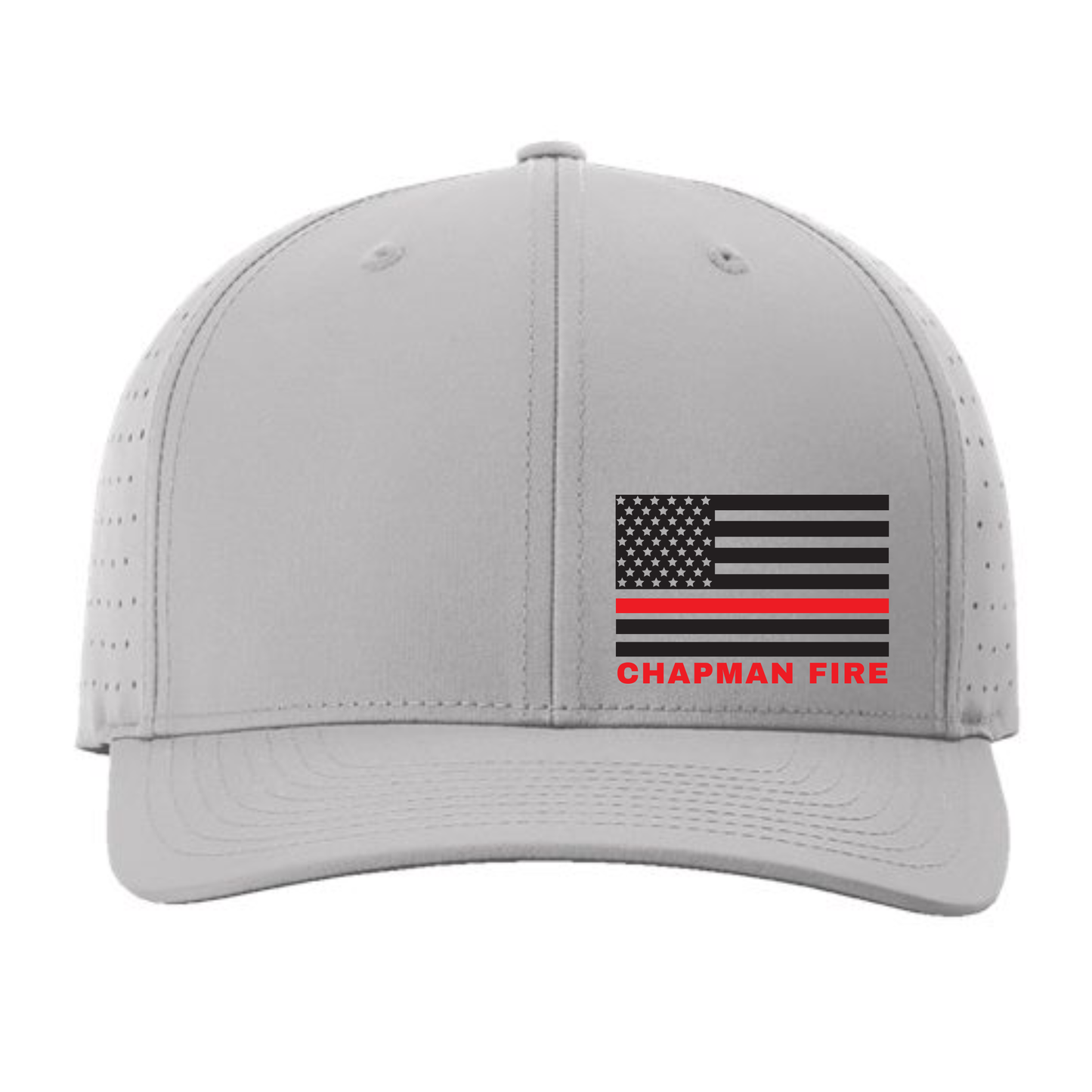 CHAPMAN FIRE Performance Grey Richardson Hat (Red/Black)