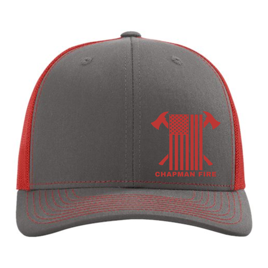 CHAPMAN FIRE Red/Charcoal Richardson Hat (All Red)