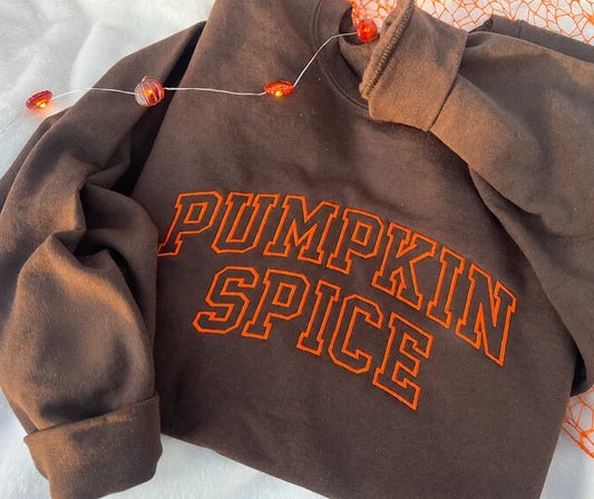 PUMPKIN SPICE Varsity Brown Crewneck (Pre-Order)