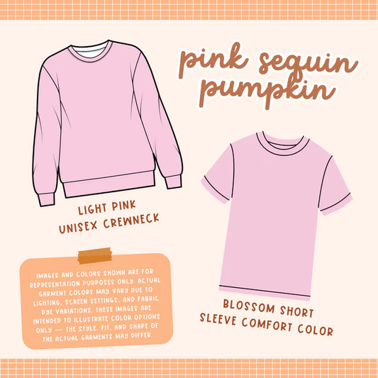 Boo Sequin Light Pink Tee/Crewneck (*PREORDER*)
