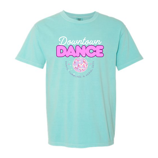 DOWNTOWN DANCE Mint Vintage Wash Short Sleeve Tee (ADULT)