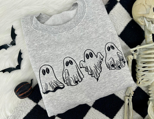 Ghost Outline Ash Grey Crewneck (*PREORDER*)