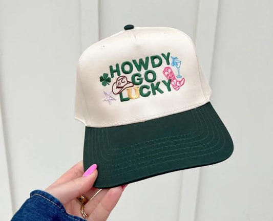HOWDY GO LUCKY Embroidered Trucker Hat
