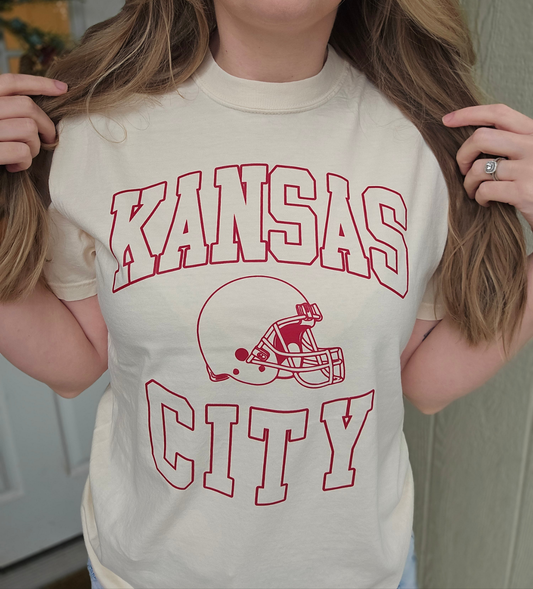 KC SIMPLE HELMET Ivory Vintage Wash Tee