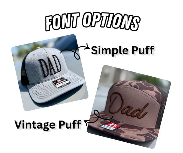 CUSTOM Camo Puff Embroidered Snapback **PRE-ORDER**