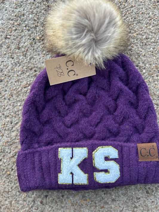 Purple KS CC brand beanie