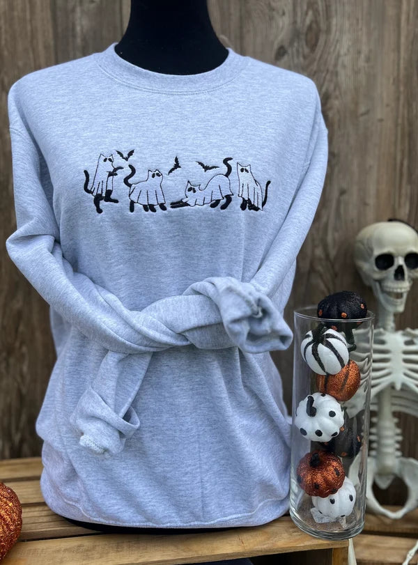 SPOOKY GHOST CATS Tee/Crewneck *Pre-Order*