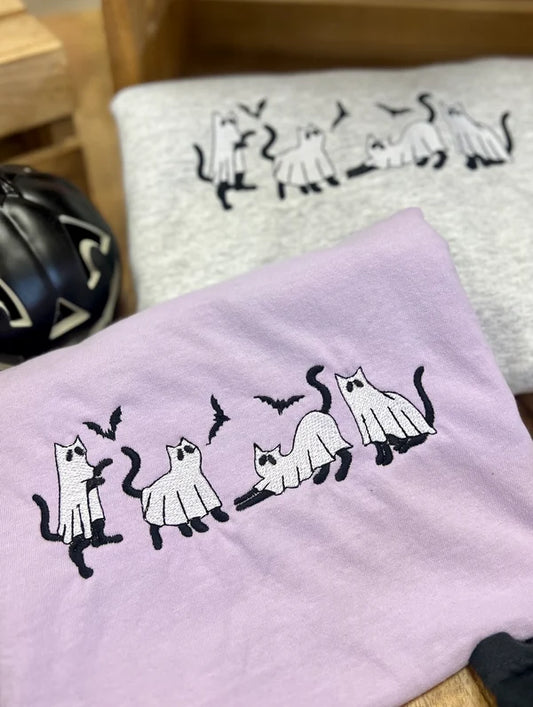 SPOOKY GHOST CATS Tee/Crewneck *Pre-Order*