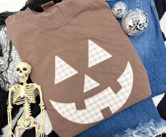 GINGHAM JACK-O-LANTERN Tee/Crewneck *Pre-Order* (MultiColor)