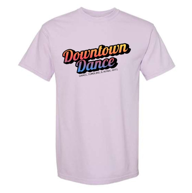 DOWNTOWN DANCE Lavender Rainbow Vintage Wash Short Sleeve Tee (ADULT)