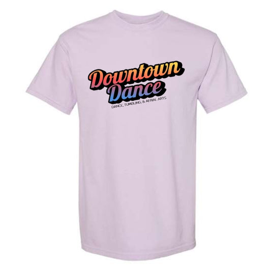 DOWNTOWN DANCE Lavender Rainbow Vintage Wash Short Sleeve Tee (ADULT)